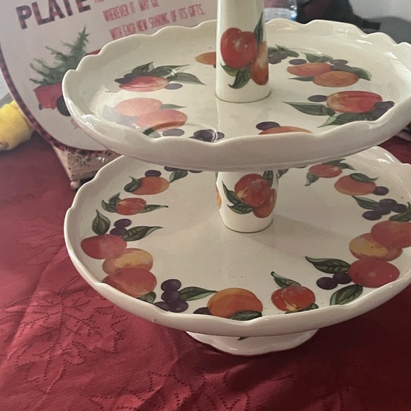 Fruit Design Three-Tiered Serving Tray - Picture 2 of 5